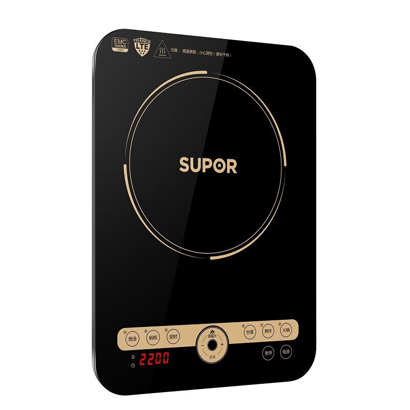 苏泊尔(SUPOR) C22-IH91 电磁炉 ZMD安心系列 大功率触控 六大功能 大面板 定时功能 配双锅