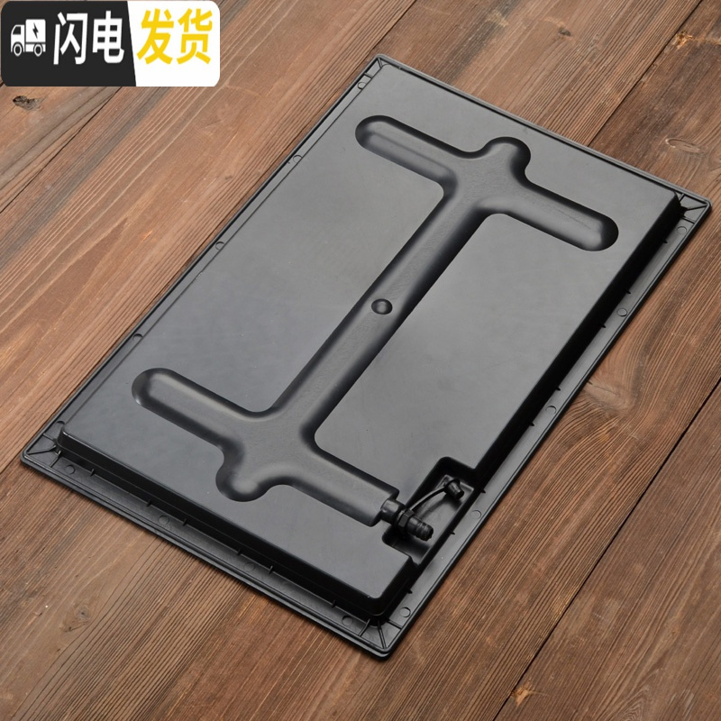 三维工匠茶盘接水盘黑色底盘蓄水盘长方形抽屉式茶台排水盘塑料储水盘托盘 储水排水(大)可双用盘茶具