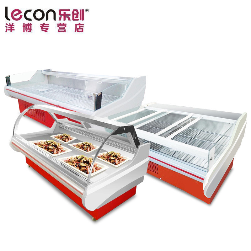 lecon/乐创 3米直冷熟食展示柜卤菜熟食柜冷鲜肉冷藏柜保鲜柜鸭脖展示柜 冷柜冰柜