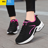 聚范气垫女鞋皮面防水运动鞋软底防滑休闲旅游鞋百搭黑色跑步鞋潮