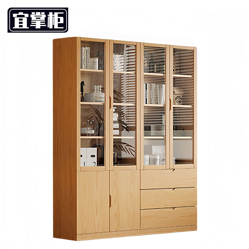 宜掌 柜 木质书 柜高清大图