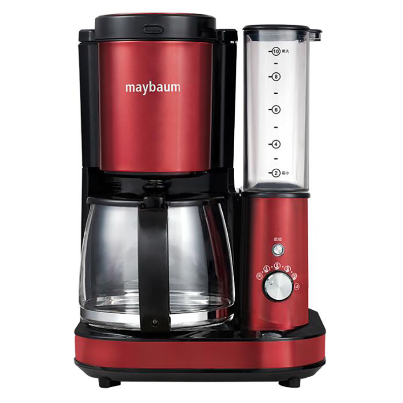 maybaum/五月树A6咖啡机研磨一体 全自动家用 美式滴漏商用（红色）
