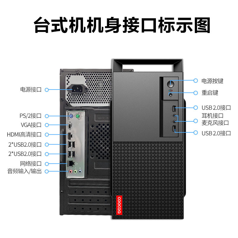创维 酷开 智享系列 商用办公家用商务高性能台式电脑主机AMD (A4-5300 8G 128 全国联保)