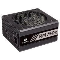 美商海盗船RM750x额定750W全模组电脑电源80PLUS金牌低噪音十年质保台式机电源游戏主机电源