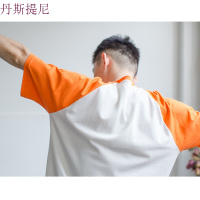 |两色肩袖撞色插肩袖T恤
