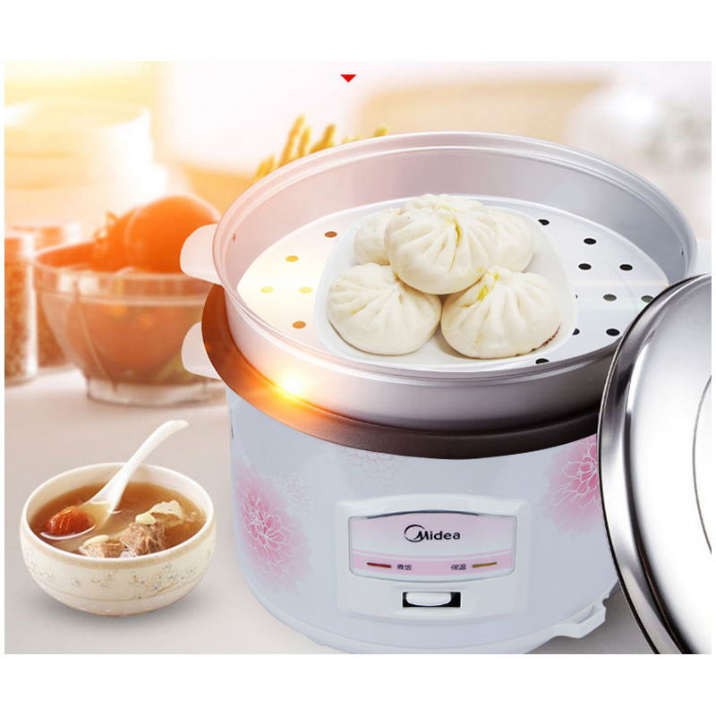 Midea/美的 MG-TH559电饭煲带蒸笼机械电饭锅5L电饭煲5-6人新品