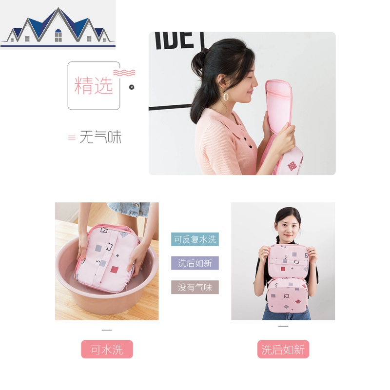 洗漱网红化妆包ins风超火品少女心小号便携大容量旅行收纳袋盒 三维工匠收纳包高清大图