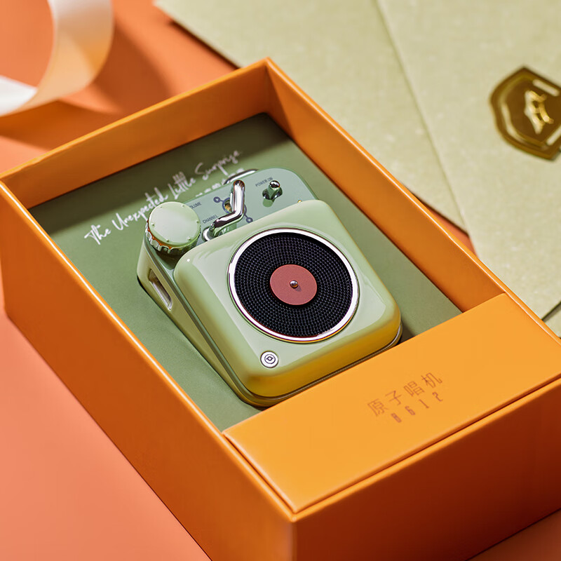 猫王音响原子唱机B612蓝牙音箱小型迷你便携送闺蜜女生生日礼物 原野绿高清大图