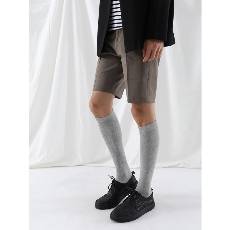 盛世尼曼唯正春秋男士黑色长筒袜高筒袜子棉袜白色商务正装大码男袜