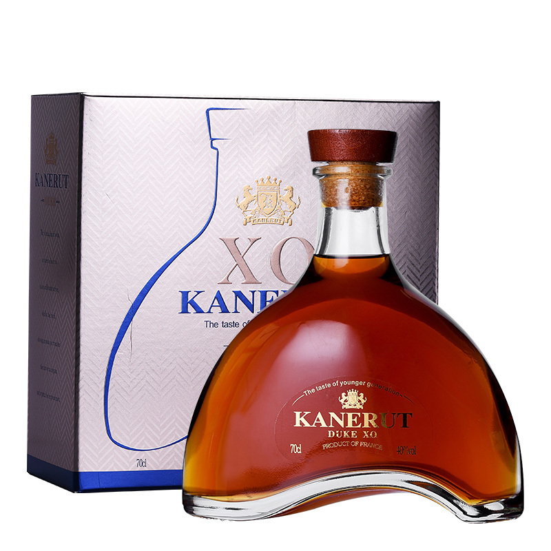 法国原瓶原装进口洋酒礼盒 派斯顿卡尔威KANERUT公爵40度XO白兰地烈酒700ml