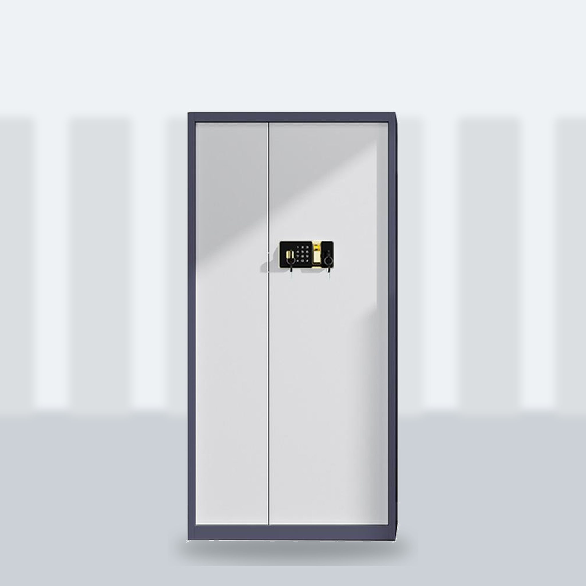增辉智仓 指纹保密柜 灰白通体 台高清大图