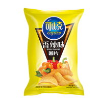 可比克 薯片香辣味60g袋装 休闲零食 香脆膨化薯片食品小吃