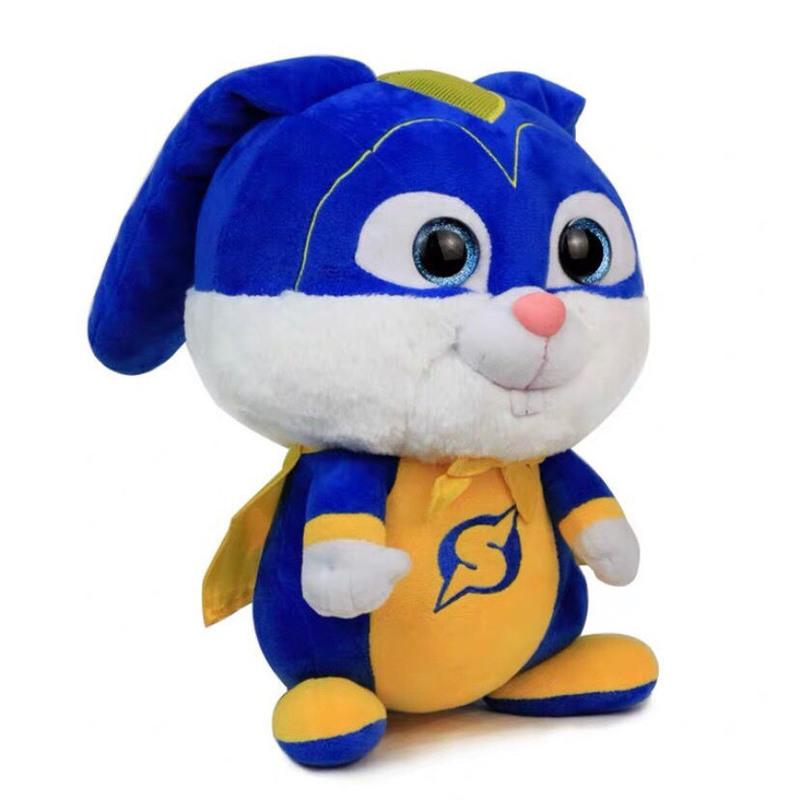 蓝色 32厘米 爱宠大机密兔子烘焙蛋糕摆件小白雪球装饰模型公仔玩具