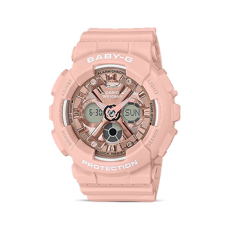 卡西欧casio手表 baby-g 经典系列 防震防水led照明运动女士手表 时尚