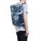 EMPORIO ARMANI 阿玛尼男士蓝色混纺圆筒形双肩包
