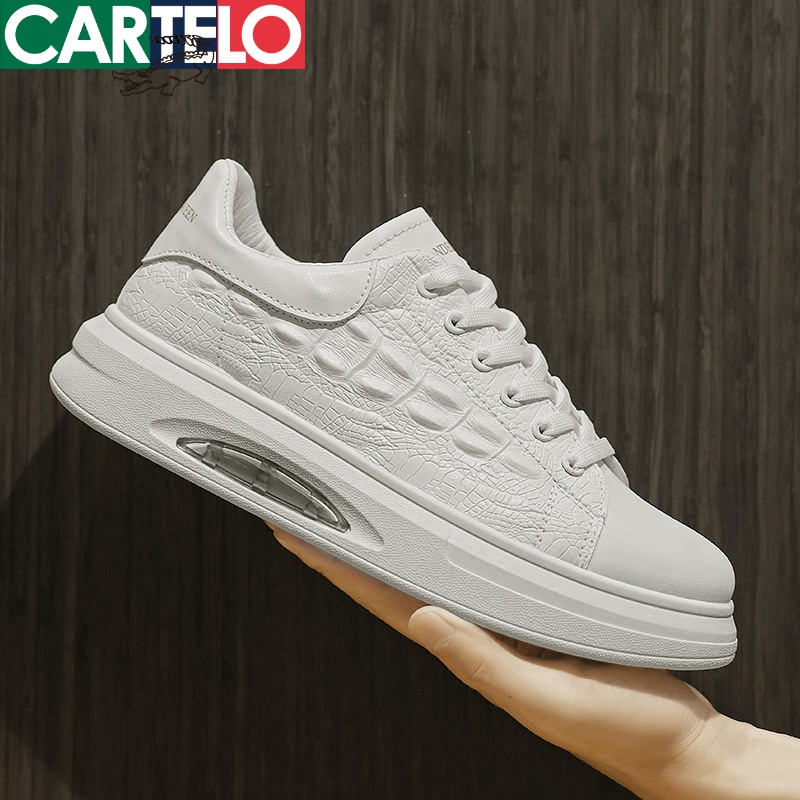 [线下专柜同款]卡帝乐鳄鱼(CARTELO)新款厚底休闲鞋鞋男鞋小白鞋板鞋潮鞋