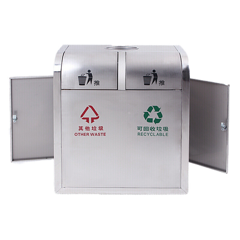 鑫缇乐 不锈钢分类垃圾桶 机场地铁高铁站 专用果皮箱 L720*W360*H820