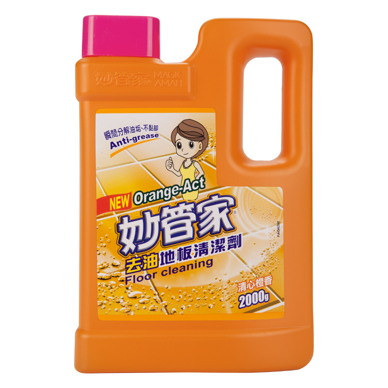 [台湾进口]妙管家(MAGIC AMAH)去油地板清洁剂/清心橙香2000g