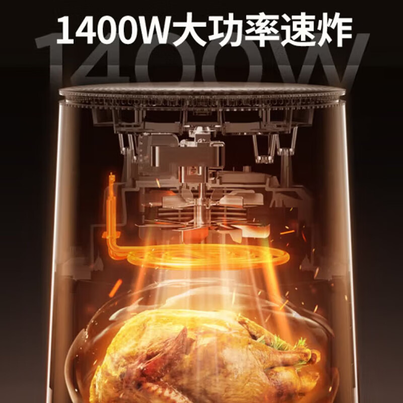 九阳(Joyoung)空气炸锅家用智能多功能 4.5L大容量热风嫩烤电子空炸 无油烹炸热风整流烤KL45-VF319高清大图