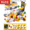 真智力儿童变形消防车轨道玩具汽车男孩城市警车套装收纳益智宝宝停车场 工程款[配5辆车+1只飞机+11个路标]可变形/灯光