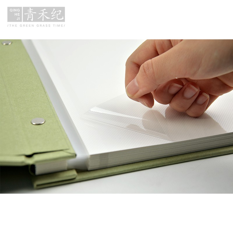 相册本diy手工情侣相册家庭宝宝大容量影集自粘贴式覆膜纪念册集邮票火动车机票收藏册景点票明信片 三维工匠 雾蓝(中号)高清大图