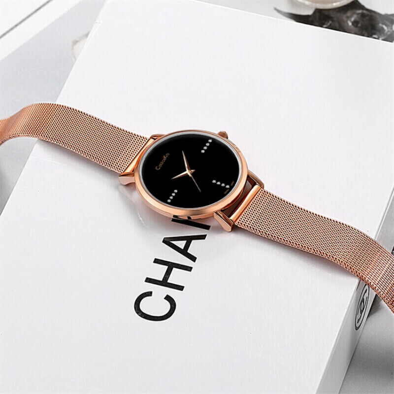 caldicekris中国ck极简风小香链女表ck19071