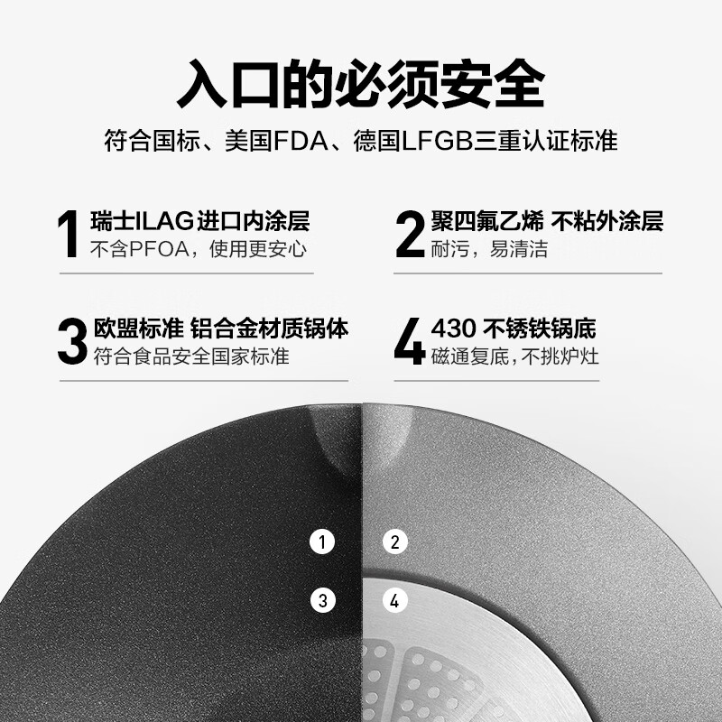 [内蒙地区可发]北鼎 CP101不粘烤肉锅 黑 36cm高清大图
