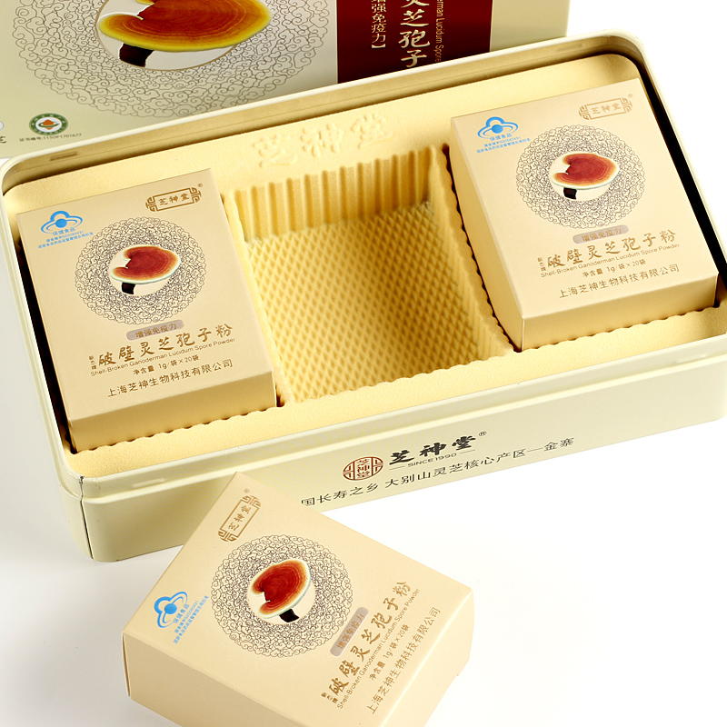 芝神堂破壁灵芝孢子粉60g 有机灵芝原料 高含量 粗多糖达4500mg