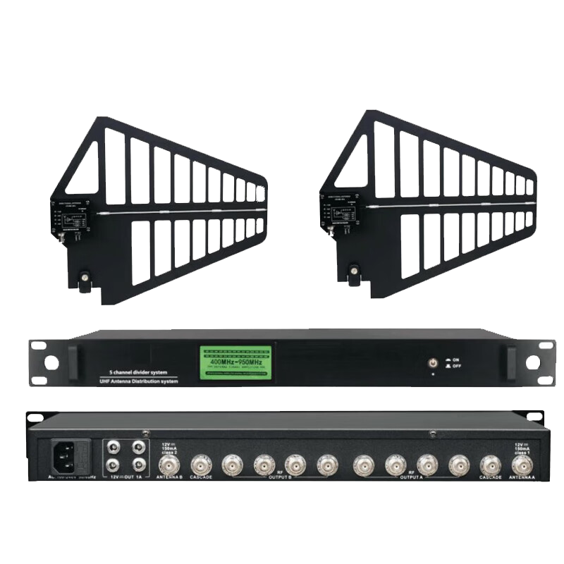 润普Runpu无线麦克风天线信号放大器专业一拖二无线话筒天线延长信号增强器RP-XH500高清大图