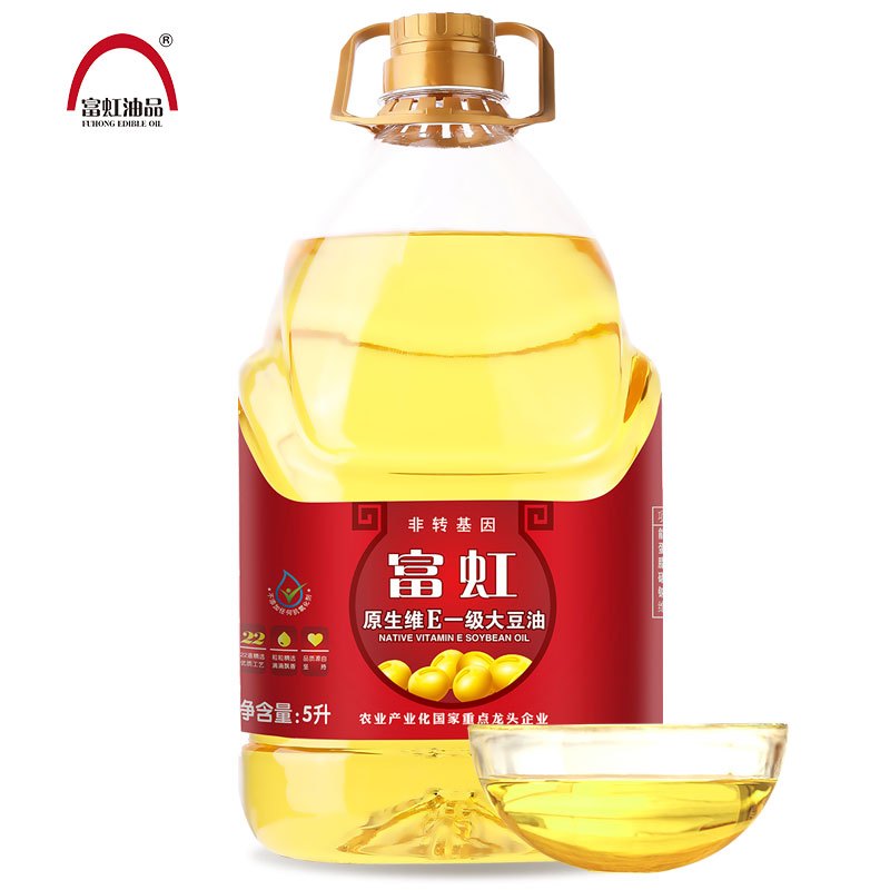 富虹油品5L原生维E一级大豆油非转基因(新老包装随机发货)