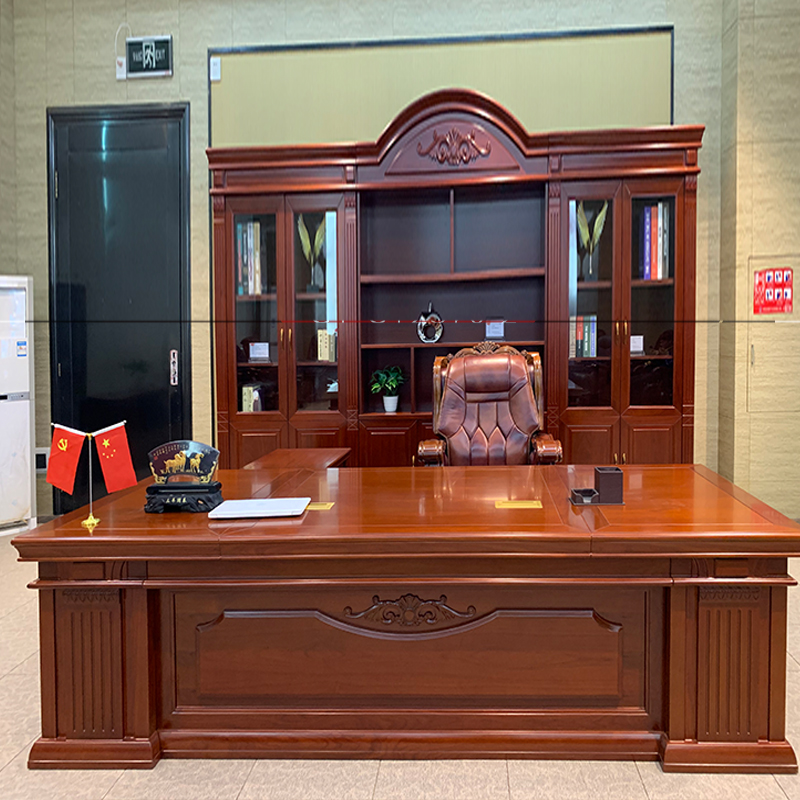 优百丽 CT2870-2 现代中式油漆班台 办公台 大班台 小班台 可定制高清大图