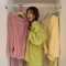 波迷娜(BOMINA)珊瑚绒服套装女冬季2021新款韩版加厚保暖长袖长裤睡衣两件套 粉色 均码