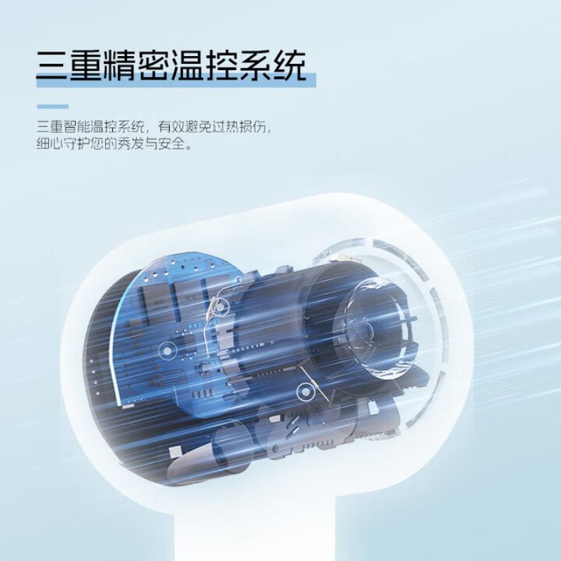 超人家用电吹风机水润负离子大风量速干便携简约吹风筒宿舍学生旅行用电吹风 高速吹风机-RD1675高清大图