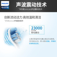 飞利浦（PHILIPS） 电动牙刷 HX3226/51 成人充电式 声波震动牙刷 智能计时呵护牙龈美白牙齿 神秘黑