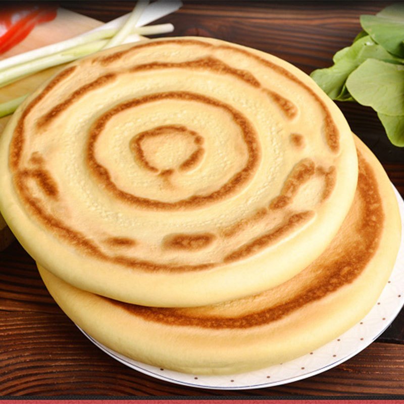 【中华特色】静宁馆 红六福 静宁锅盔大饼 手工烧饼 加工面制品 2个油礼盒装 1000g 口口酥软 顺丰全国派送 西北