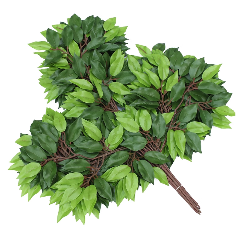 仿真枫叶塑料枫树枝手感过胶绿植装饰造型植物叶子假树枝 三叉特大红枫叶 70*62cm高清大图