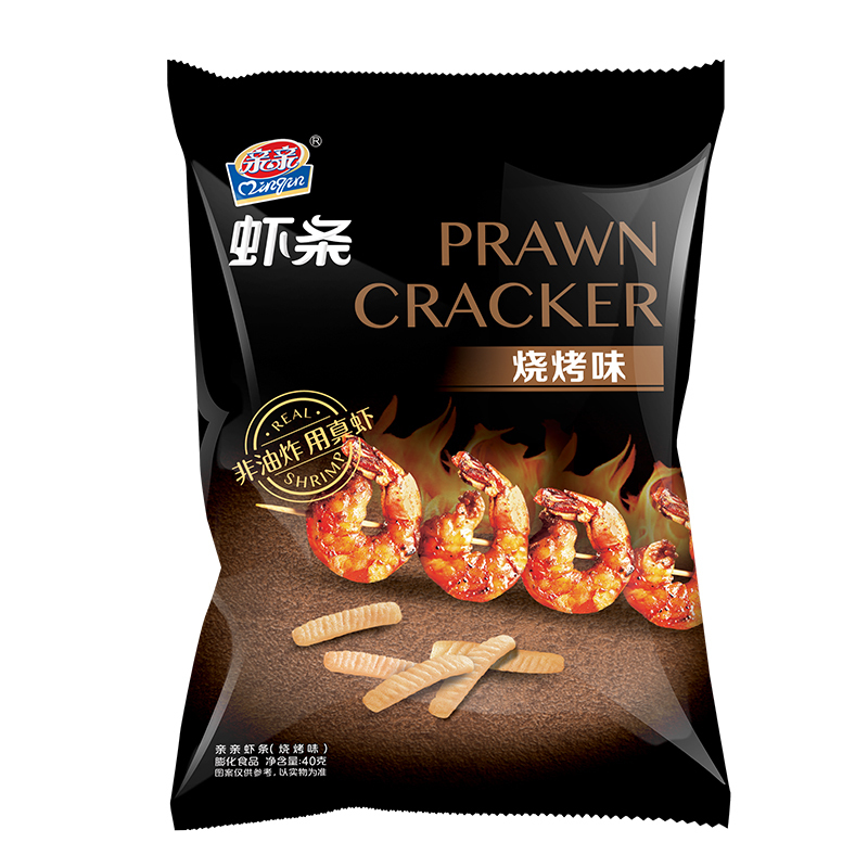 亲亲 膨化食品 虾条烧烤味40g(休闲零食)