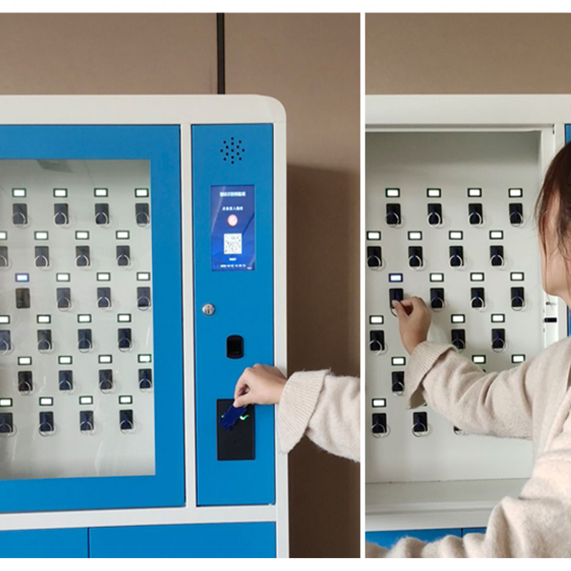 DXBG智能钥匙柜指纹刷卡密码钥匙箱单位车辆钥匙管理箱壁挂落地式站立式60位高清大图