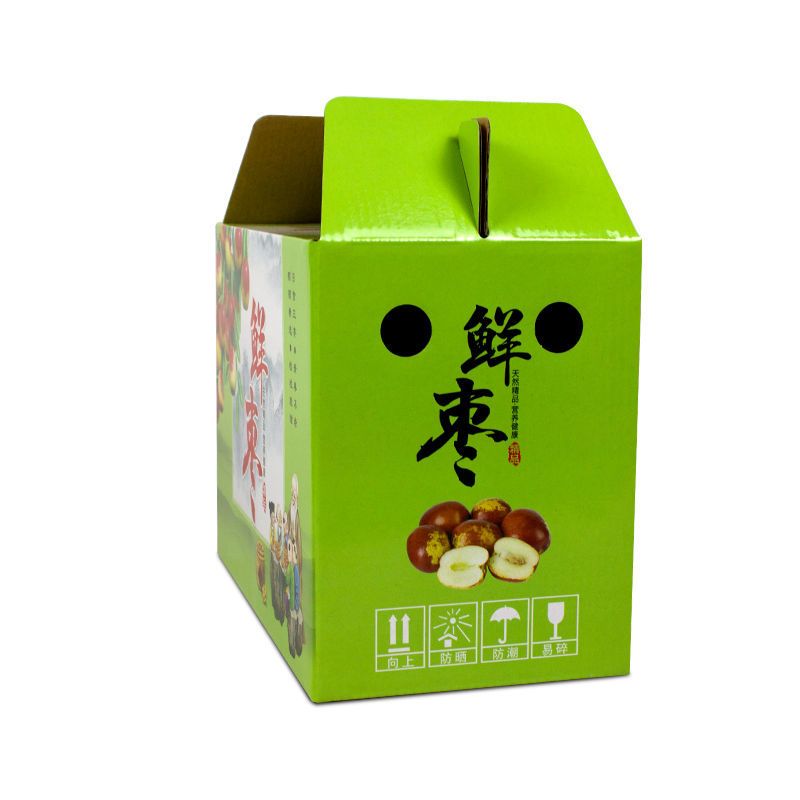 斤10斤装鲜枣礼盒包装箱蜜枣红枣脆枣包装盒纸箱水果箱|鲜枣绿色大号6-10斤