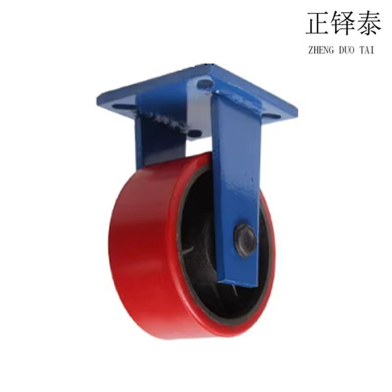 正铎泰 重型铁芯聚氨酯轮 定向轮6寸150mm /个高清大图
