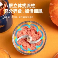 美国浦利顿(PLODON)辅食机婴儿辅食机宝宝迷你绞肉机果泥电动家用多功能料理机搅拌机切碎机神器便携HDD-809浅蓝单