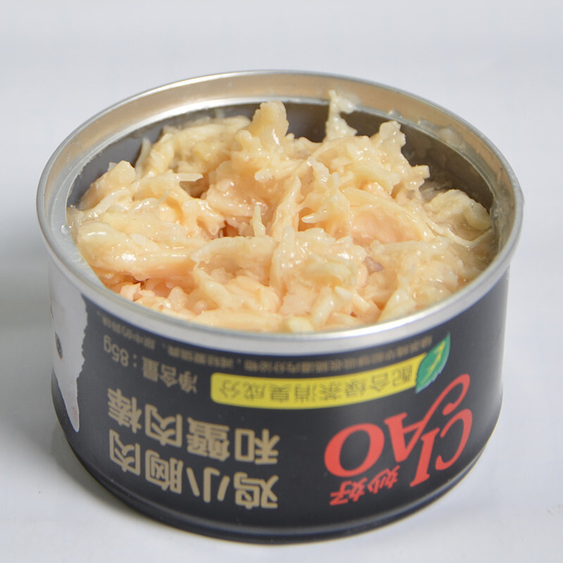 伊纳宝妙好猫罐头85g*6罐 鸡小胸肉和蟹肉棒 挑嘴猫零食 猫湿粮营养美味成猫幼猫零食