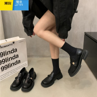 聚范英伦单鞋高级感百搭黑色乐福鞋加绒女鞋配裙子法式小皮鞋jk鞋