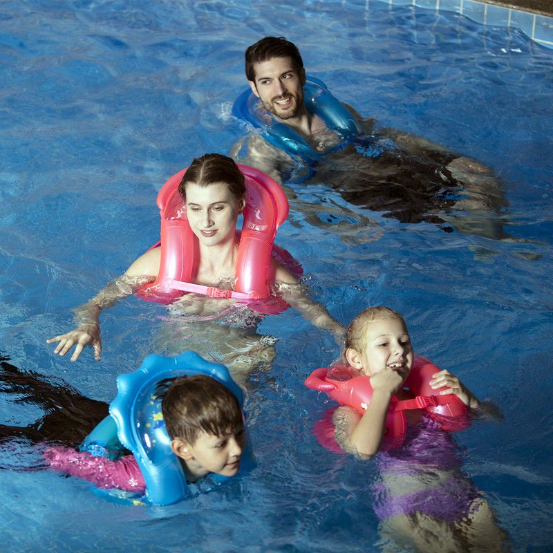 救生浮圈加厚中大童宝宝婴幼儿小孩学游泳神器 五代肩部圈(双气囊) s