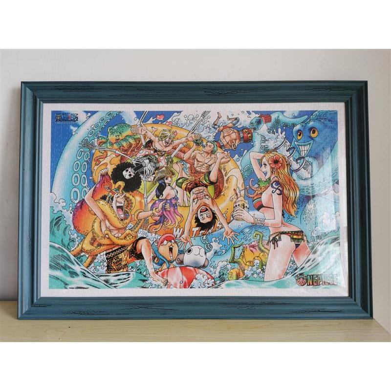 拼图框1000片复古相框300500片拼图相框3djp拼图框2000片画|耀黑金 1000片33*95cm