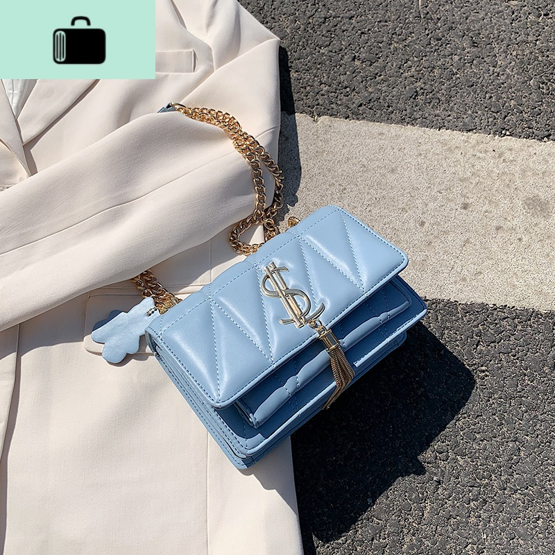 高级感女士包包2020新款潮时尚百搭菱格链条斜挎包夏季单肩小方包new