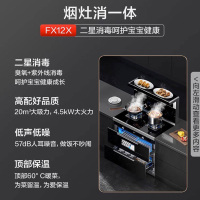 老板名气(MQ) 集成灶一体灶二星级消毒柜大吸力抽油烟机燃气灶灶具套餐大容量二星级消毒 一级能效 FX12X 液化气