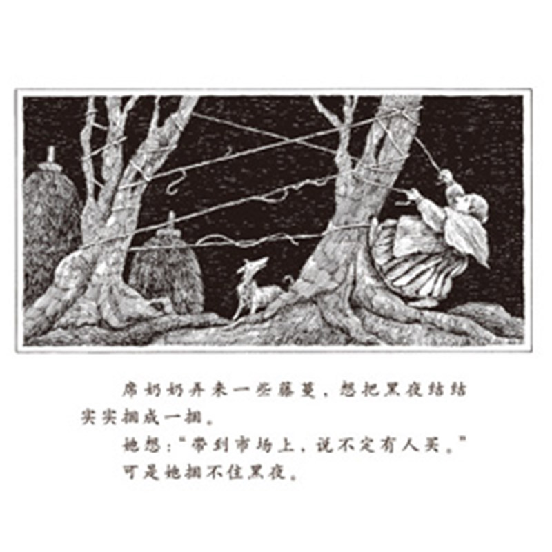 讨厌黑夜的席奶奶 [正版]讨厌黑夜的席奶奶硬壳精装图画书启发绘本适合1-2-3-4-5-6岁儿童帮助孩子战胜恐惧童书高清大图