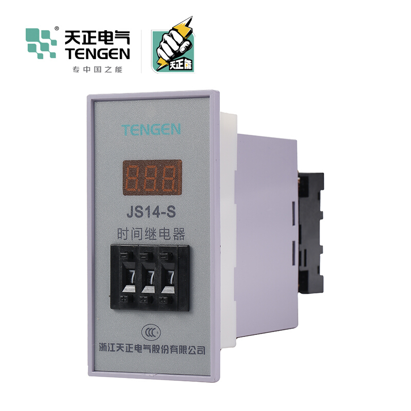 天正电气 JS14-S 面板安装式 5A 220VAC 1s…999s 2C/O 03040090406 时间继电器