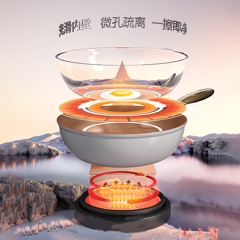 帝伯朗(TIBORANG) DBL-FGYBG02 零氟系列 浮光氧吧锅32cm云落白高清大图